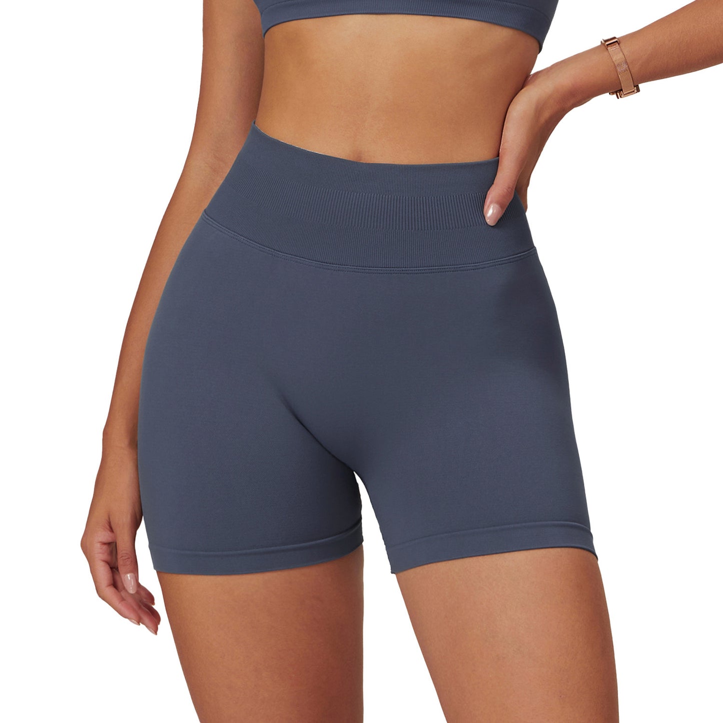 Seamless High Waist Yoga Shorts For Women Skinny Hip Raise