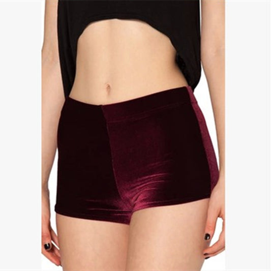 Gold Velvet Shorts Women Spring Style Trendy Korean Casual Pants
