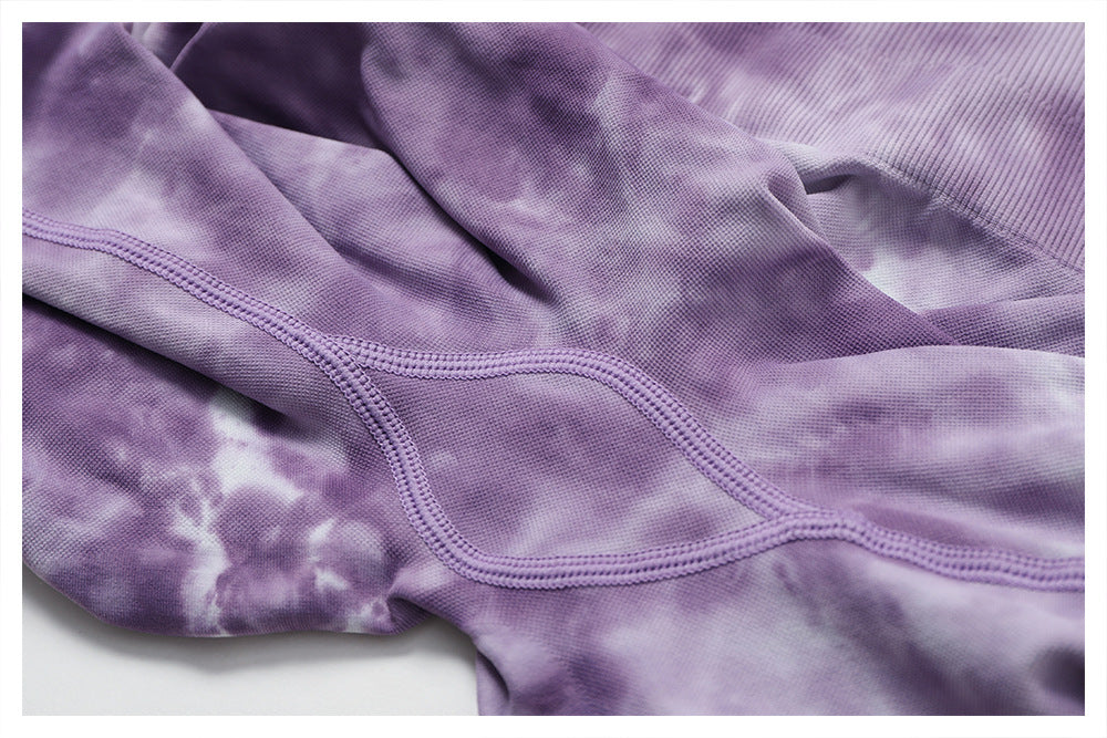Splash Dyed Seamless Yoga Shorts For Women