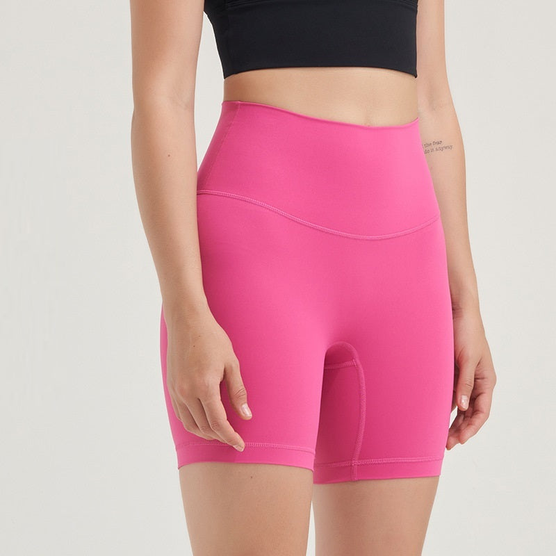 Nude No T-line Hip Lift Three-point Fitness Yoga Shorts  Women