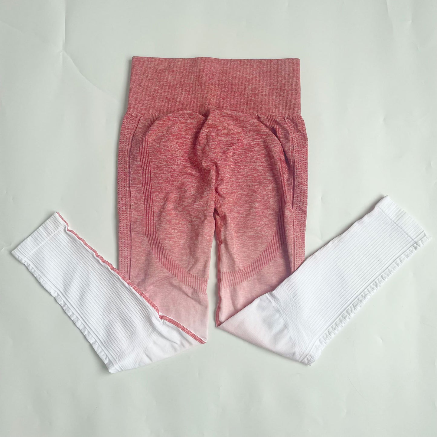 Gradient Seamless Yoga Shorts Women's Sports Gather Bra